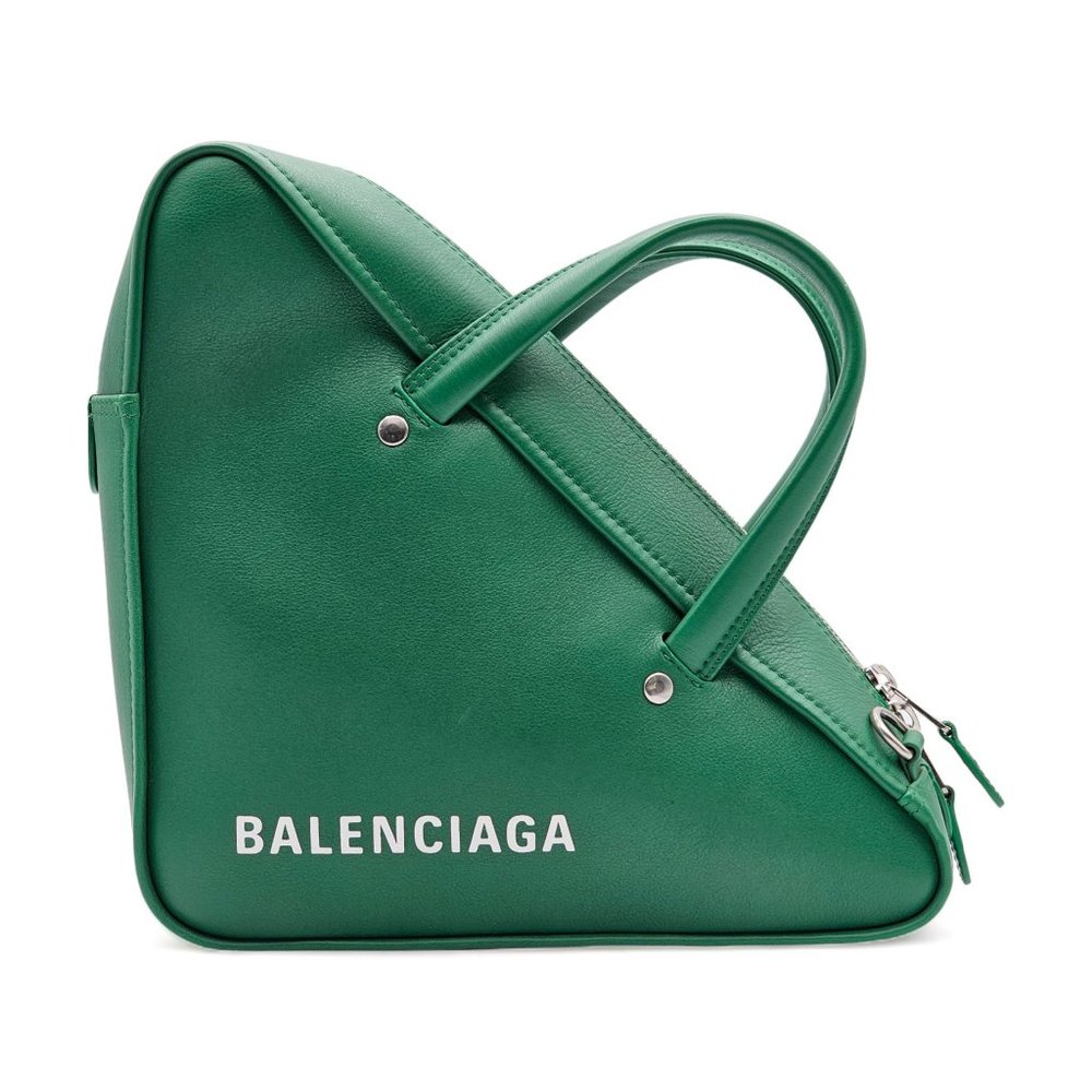 Balenciaga Triangle Leather Bag Green with 2 straps - Picture 2 of 7